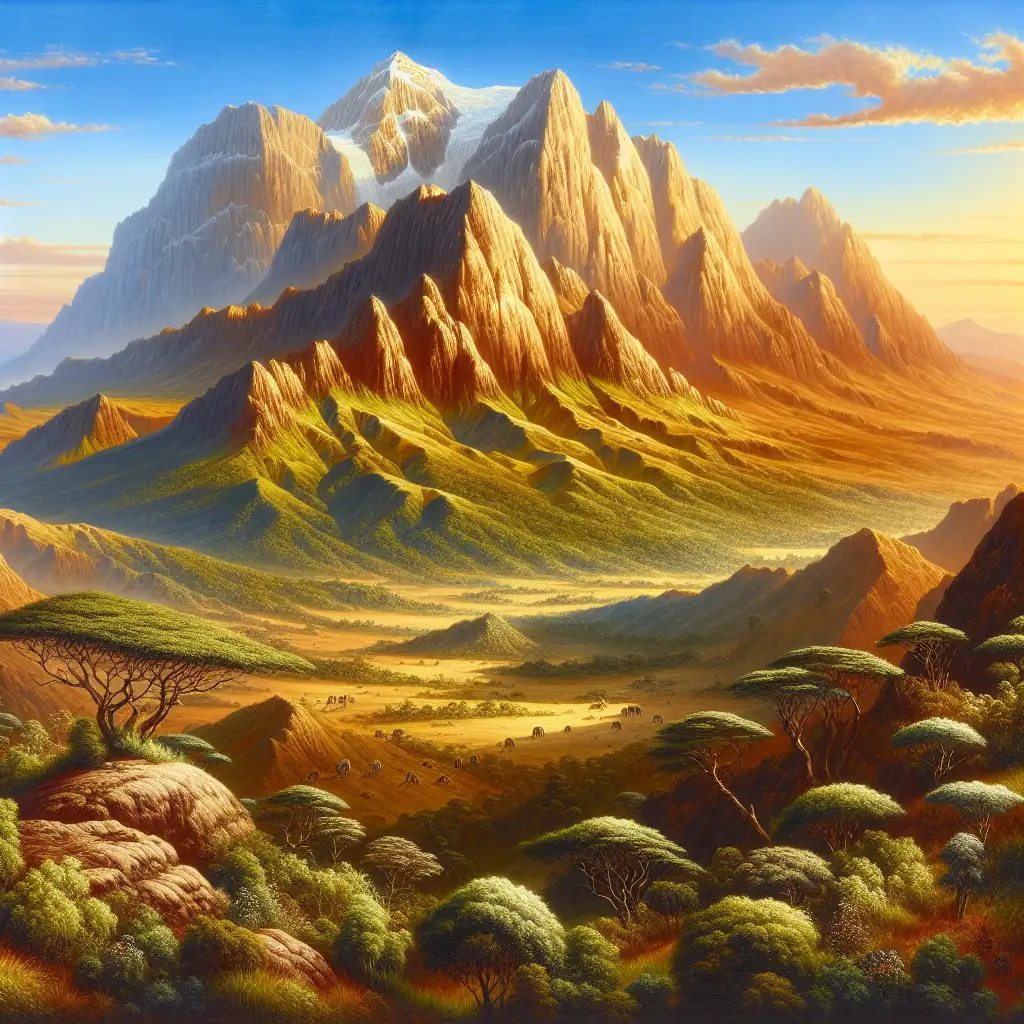 ¿Qué cordillera del este de África alberga el Monte Kenia?