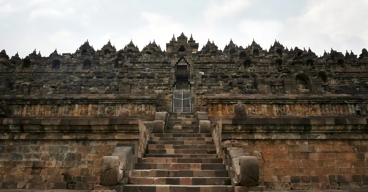 ¿Dónde está el impresionante templo de Borobudur en Indonesia?