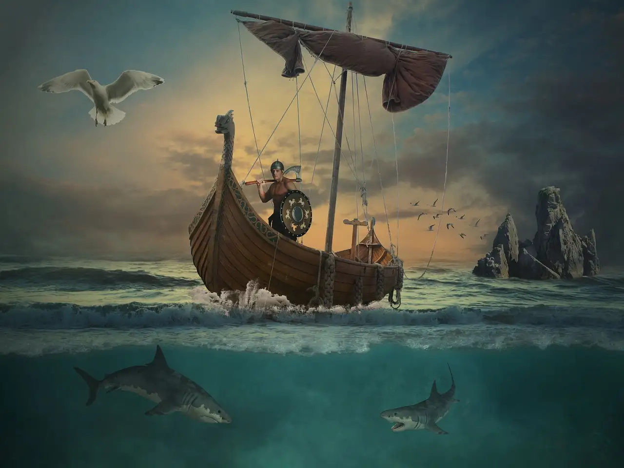 ¿Cómo exploraron los vikingos nuevas tierras con sus barcos?
