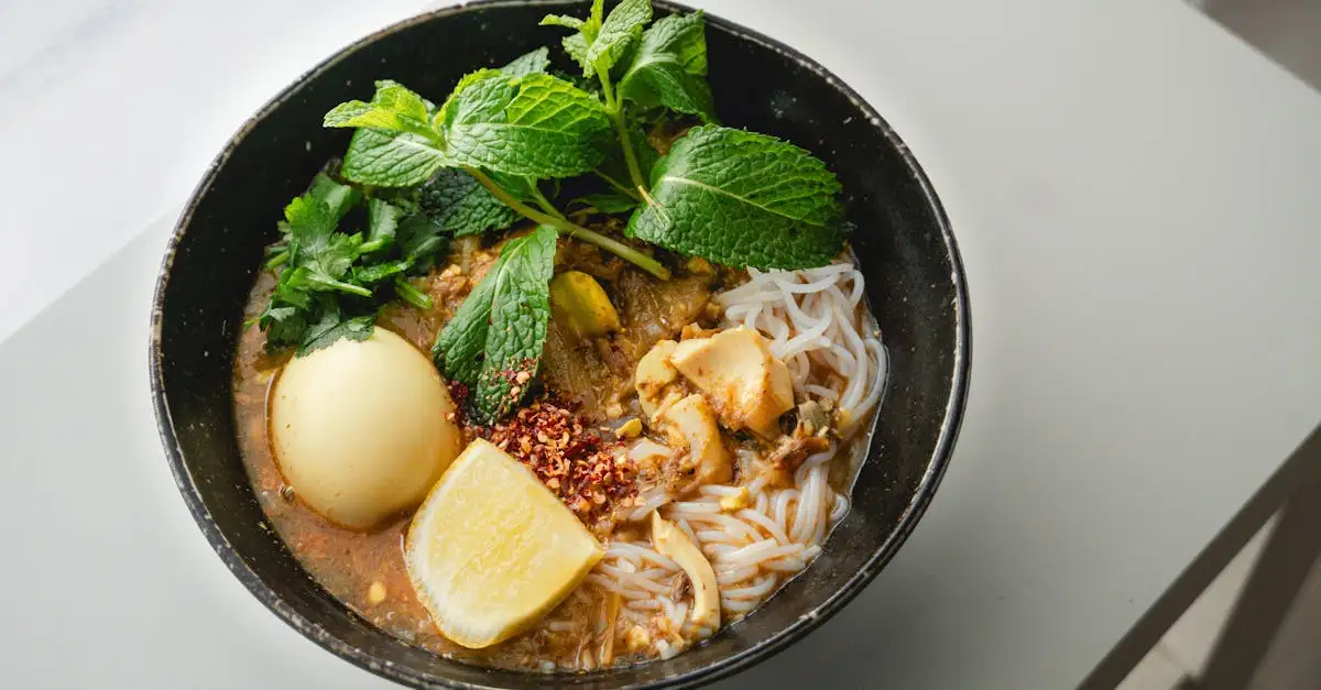 ¿Cuáles son las 3 especialidades culinarias más populares en Myanmar?